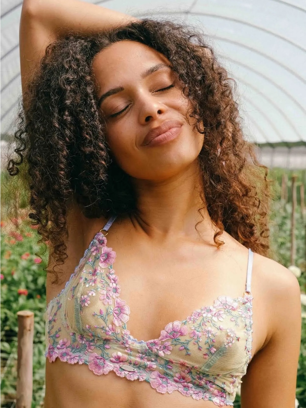 Nette Rose Bobby cup Embroidered Floral Lace Bralette